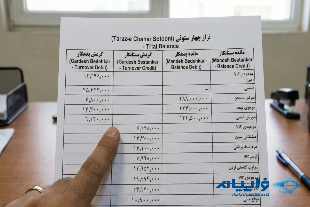 تراز آزمایشی حسابداری